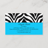 Elegante zebraprint visitekaartje (Achterkant)
