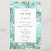 Elegante Zee Glas Edelsteen Trouwprogramma's (Voorkant)