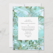 Elegante Zee Glass Crystal Edelsteen bruiloft Kaart (Voorkant)