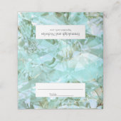 Elegante Zee Glass Crystal Edelsteen bruiloft Plaatskaartje (Buitenkant ongevouwen)