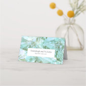 Elegante Zee Glass Crystal Edelsteen bruiloft Plaatskaartje (Achterkant)