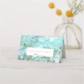 Elegante Zee Glass Crystal Edelsteen bruiloft Plaatskaartje (Voorkant)