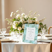 Elegante Zee Glass Crystal Edelsteen bruiloft Reclamebord Met Voetstuk