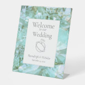 Elegante Zee Glass Crystal Edelsteen bruiloft Reclamebord Met Voetstuk (Voorkant)