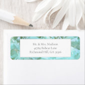 Elegante Zee Glass Edelsteen Retour Adres Labels (Insitu)