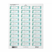 Elegante Zee Glass Edelsteen Retour Adres Labels (Full Sheet)