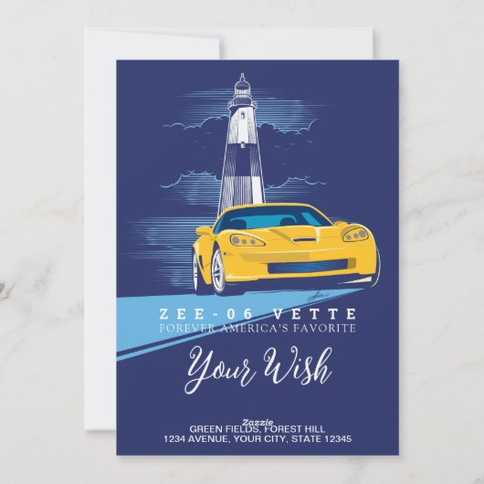 ELEGANTE ZEE-O-SIX AUTO ART FEESTDAGENKAART (Achterkant)