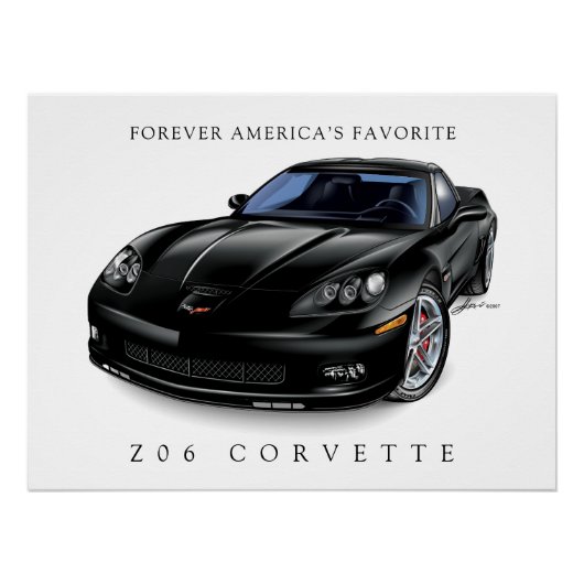 ELEGANTE ZEE-O ZES AUTO ILLUSTRATIE PERFECT POSTER (Voorkant)