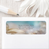 Elegante zee schelpen blauw tropische bruiloft uit etiket (Insitu)