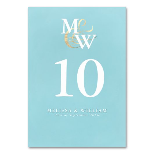 Elegante Zeeen Monogram bruiloft Kaart (Voorkant)