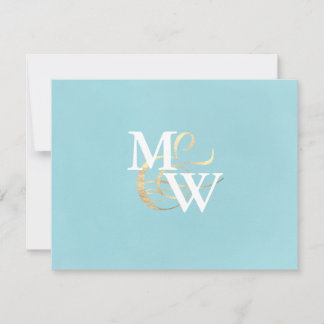 Elegante Zeeen Monogram bruiloft RSVP Kaartje