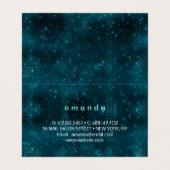 Elegante zeemeermin iriserende faux glitter monogr visitekaartje (Binnenkant ongevouwen)