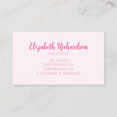 Elegante Zeemeermin Roze Paarse Chique Modern Unie Visitekaartje (Achterkant)