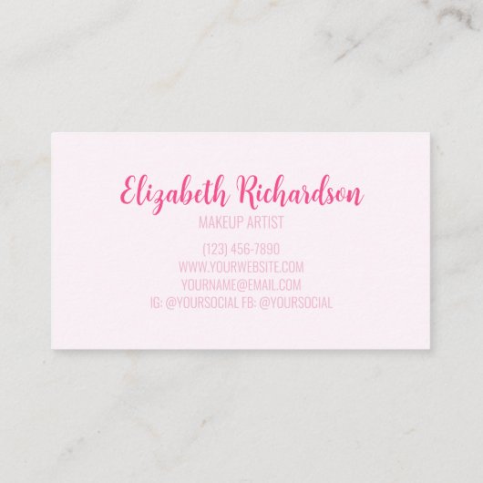 Elegante Zeemeermin Roze Paarse Chique Modern Unie Visitekaartje (Achterkant)