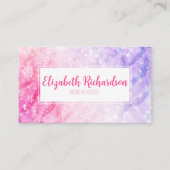 Elegante Zeemeermin Roze Paarse Chique Modern Unie Visitekaartje (Voorkant)