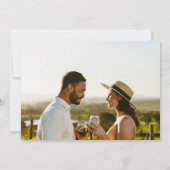 Elegante Zeeoorlog Foto Strand Bruiloft Save the D Date (Achterkant)