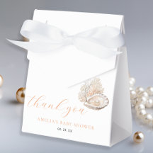 Elegante Zeeschelp Parel Baby Shower Favor Doos