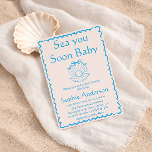Elegante Zeeschelp Zee Zien We Je Sneller Babyfees Kaart