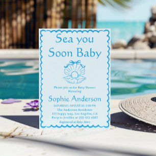 Elegante Zeeschelp Zee Zien We Je Sneller Babyfees Kaart