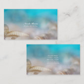 Elegante zeeschelpen Blauwe tropische strand Visitekaartje (Voorkant / Achterkant)