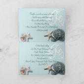Elegante Zeeschelpen Strand Bruiloft Stationery (Binnen)