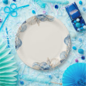 elegante zeeschelpenrand papieren bordje (Feest)