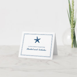 Elegante Zeester | Dank Je Bedankkaart