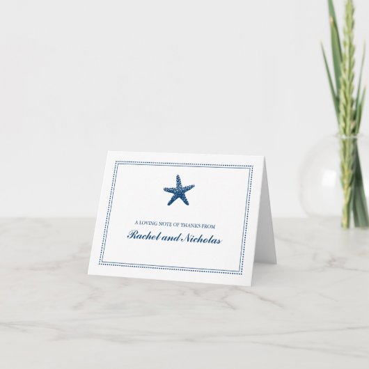 Elegante Zeester | Dank Je Bedankkaart (Voorkant)