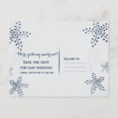 Elegante Zeester & Lovertjes Strand Save the Date Aankondigingskaart (Achterkant)