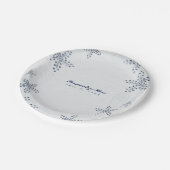 Elegante Zeester & Pailletten Blauwe Strandfeest Papieren Bordje (Gekanteld)