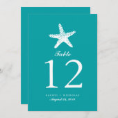 Elegante Zeester | Tafelnummer (Voorkant / Achterkant)