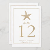 Elegante Zeester | Tafelnummer (Voorkant / Achterkant)