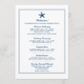 Elegante Zeester | Trouwen Programmakaart (Voorkant)