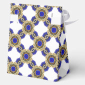 Elegante Zeevaart Koningsblauw en Wit Bedankdoosjes (Achterkant)