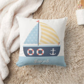 Elegante zeilboot Nautilus thema Jongens kamer dec Kussen (Deken)