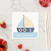 Elegante zeilboot nautische babyshower benodigdhed servetten (Insitu)