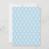 Elegante zeilboot nautische babyshower uitnodiging (Achterkant)