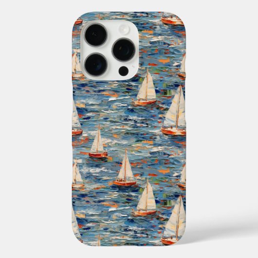 Elegante zeilboot schilderij - Nautische esthetiek Case-Mate iPhone Case (Achterkant)