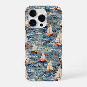 Elegante zeilboot schilderij - Nautische esthetiek iPhone 16 Pro Hoesje