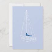 Elegante zeilboot trouwkaart kaart (Achterkant)
