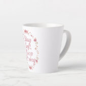 Elegante Zelfliefde en Weerbaarheid Spreuk Latte Mok (Rechterhoek)