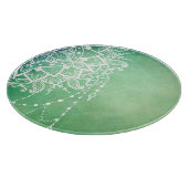 Elegante  Zen Mandala Rosette Groene tinten Snijplank (Hoek)