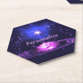 Elegante Zen Paarse Crystal Lotus Flower Kartonnen Onderzetters (Schuin)