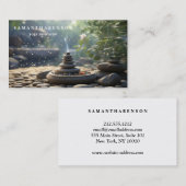 Elegante Zen Yoga Healing Gezondheid Visitekaartje (Voorkant / Achterkant)