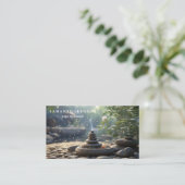 Elegante Zen Yoga Healing Gezondheid Visitekaartje (Staand voorkant)