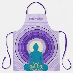 Elegante zen yoga meditatie gepersonaliseerde rook schort