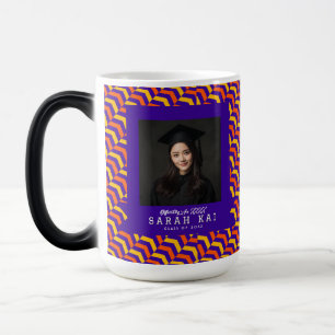 Elegante Zigzag Print Foto Aandenken Magische Mok