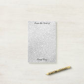 Elegante Zilver/Goud Aangepaste Opmerkingen Post-it® Notes (Op bureau)
