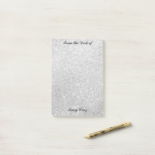 Elegante Zilver/Goud Aangepaste Opmerkingen Post-it® Notes (Op bureau)