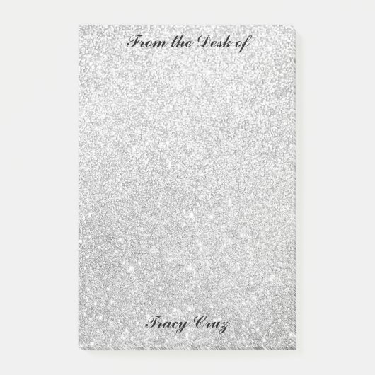 Elegante Zilver/Goud Aangepaste Opmerkingen Post-it® Notes (Voorkant)